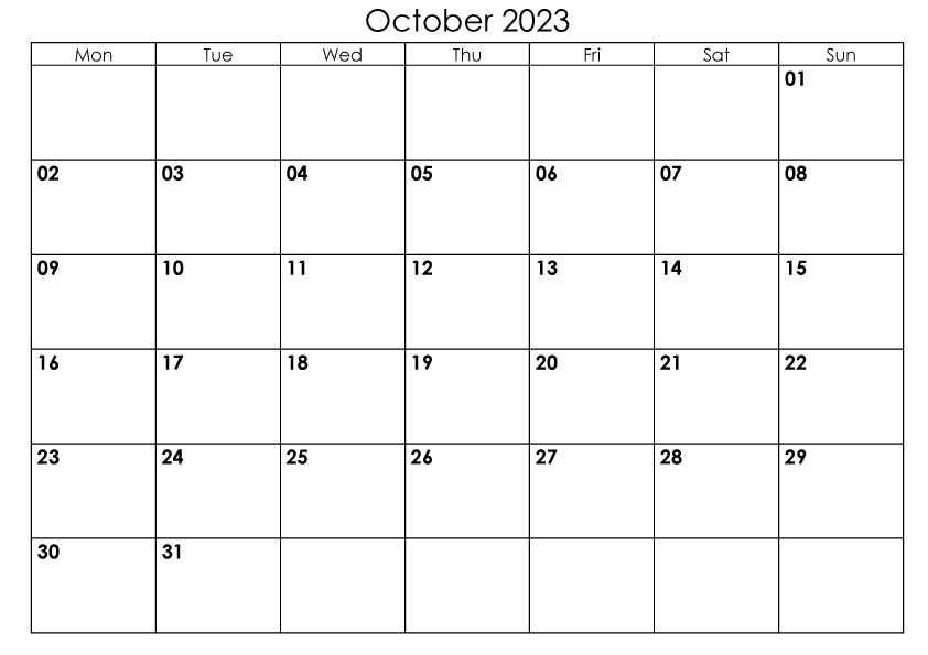 2023 October – A4 Landscape